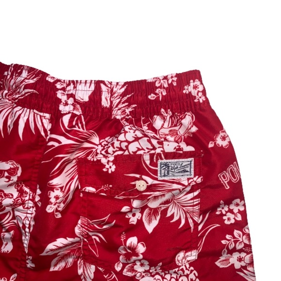 Polo Ralph Lauren Polo Bear Swim Trunks Shorts Red - Picture 8 of 12